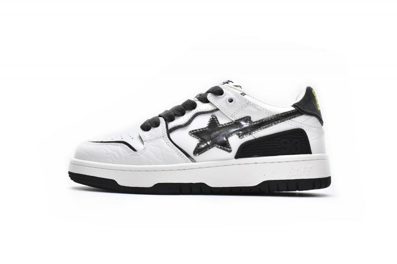 Bape Sk8 Sta Low White Black 1H80-191-020