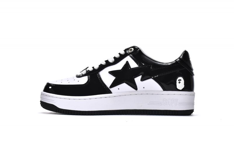 Bape Sta Low Black White 1H70-191-001