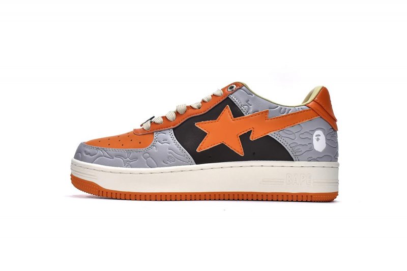 Bape Sta Low Grey Orange 1H70-291-002