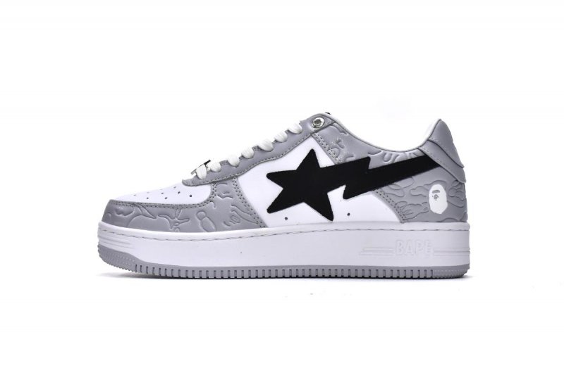 Bape Sta Low White Grey 1H70-191-002