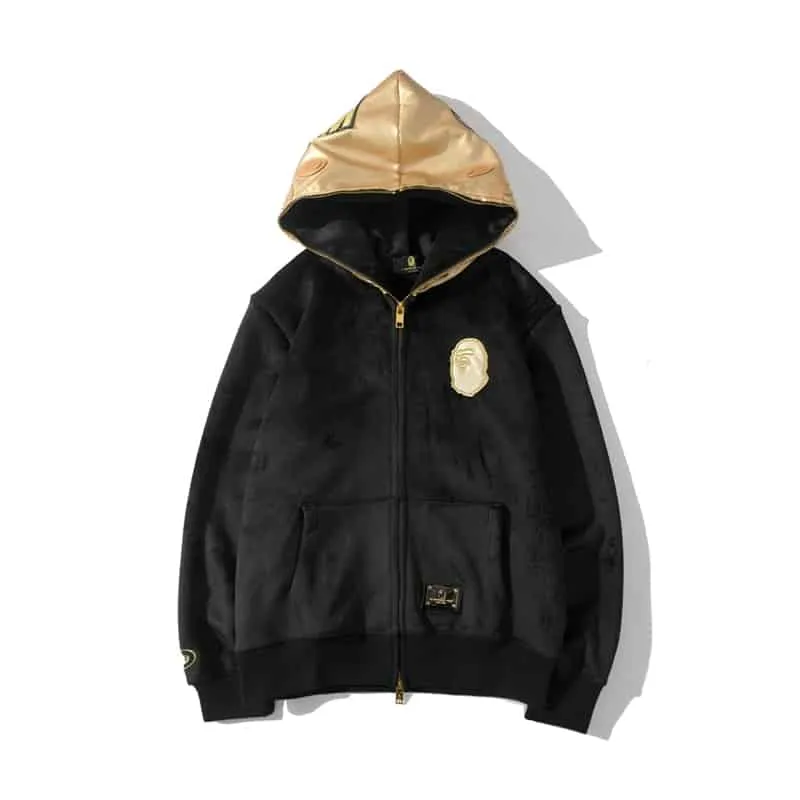 BAPE Ferret Black Gold Hood Jacket BAPE Ferret Black Gold Hood Jacket