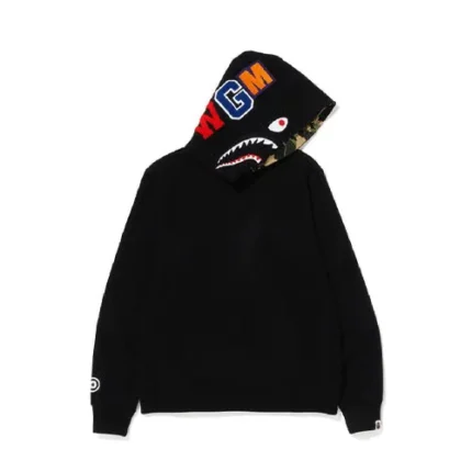 BAPE Shark Pullover Inside Camo Hoodie – Black