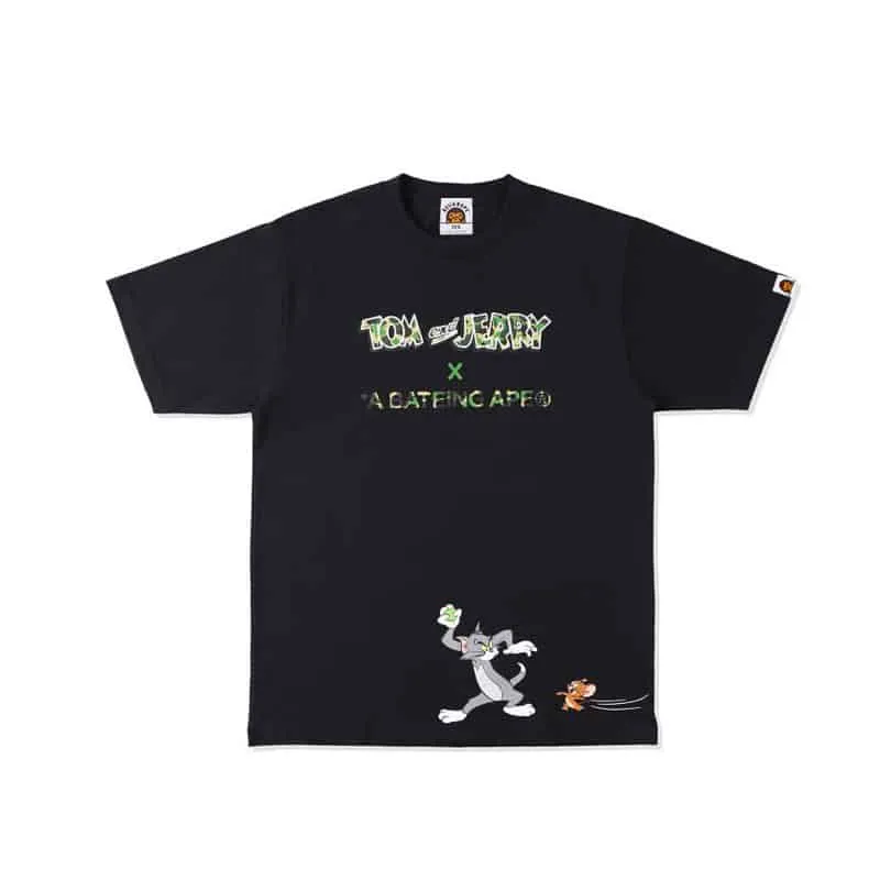 BAPE TOM and Jerry Short-sleeved Cotton T-Shirt BAPE TOM and Jerry Short-sleeved Cotton T-Shirt