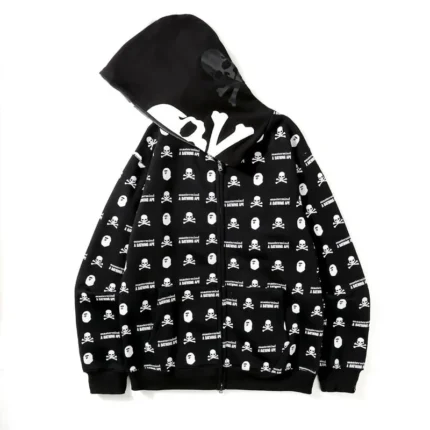 BAPE Zip Hoodie Unisex Cardigan Skull Sweater