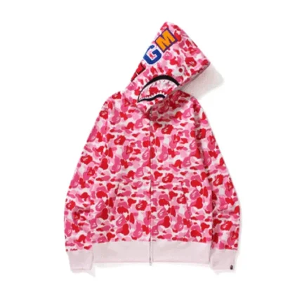 Pink BAPE Shark Hoodie