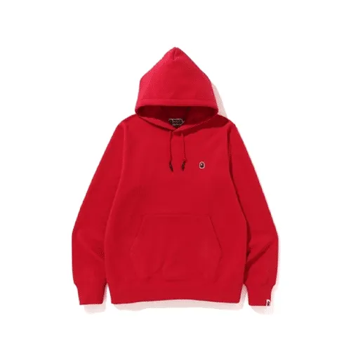 Red BAPE One Point Pullover Hoodie Red BAPE One Point Pullover Hoodie