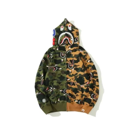 BAPE Shark Head Camouflage Sweatshirt Hoodie